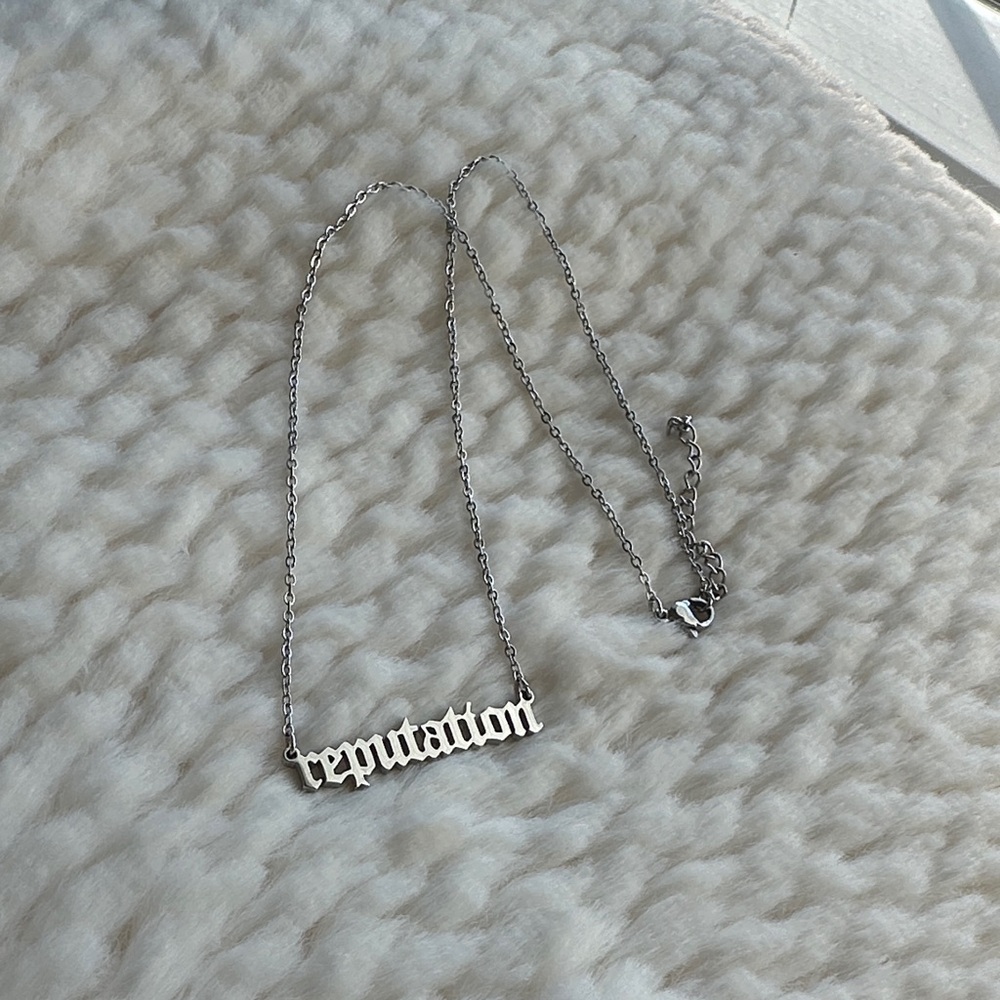 Silver Reputation Necklace (Taylor Swift Inspired)